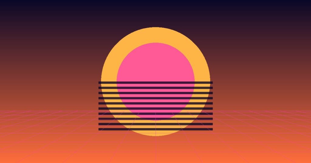GTA 6 synthwave retro sun banner representing game editions and pricing